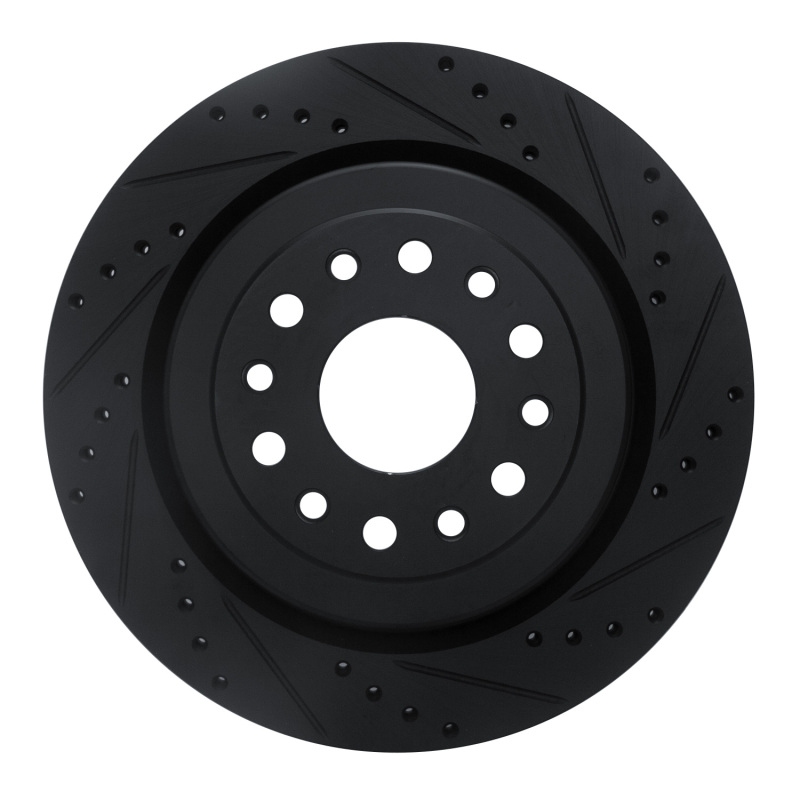 Ram 1500 Brake Rotor (1) - Rear Right - R1 Concepts - Drilled & Slotted - Black - `19-`25 Ram 1500 Brake Rotor (1) - Rear Right - R1 Concepts - Drilled & Slotted - Black - `19-`25